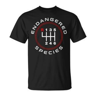 Endangered Species Manual Stick Shift Car Owner Driver T-Shirt - Monsterry DE
