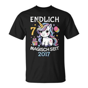 Endlich 7 Magisch Seit 2017 T-Shirt - Seseable