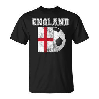 England Flag Soccer Futbol Football T-Shirt - Monsterry CA
