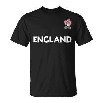 England Rugby Style Vintage Rose Crest T-Shirt - Monsterry CA