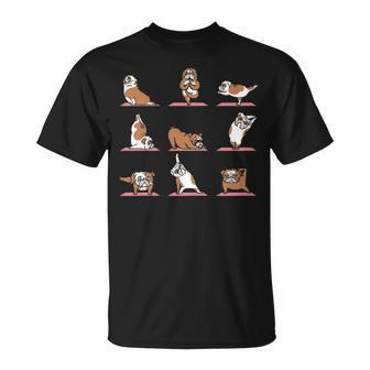 English Bulldog Yoga T-Shirt | Mazezy