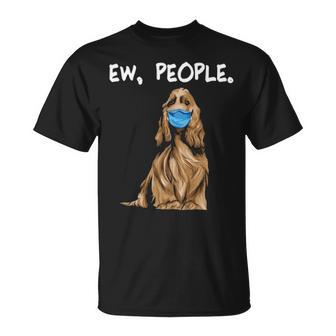 English Cocker Spaniel Ew People Dog Wearing Face Mask T-Shirt | Mazezy