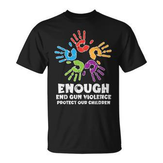 Enough End Gun Violence Protect Orange Mom Dad Parents T-Shirt - Seseable