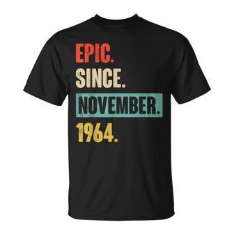 Epic Since November 1964 59Th Birthday 59 Year Old T-Shirt - Monsterry