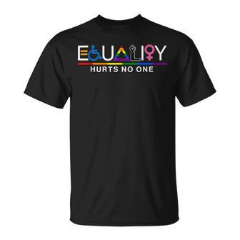 Equality Hurts No One Lgbt Gay Lesbian Pride Human Rights T-Shirt - Monsterry