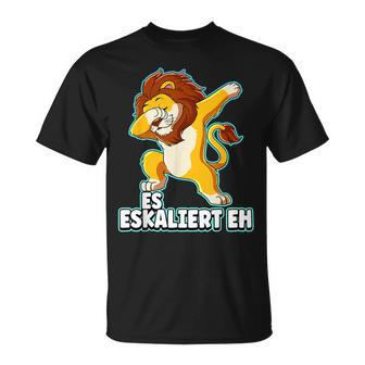 Es Eskaliert Eh Lion Black S T-Shirt - Seseable