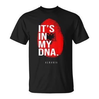 Es Ist In Meiner Dna Albanian Albania Origin Genetics T-Shirt - Seseable