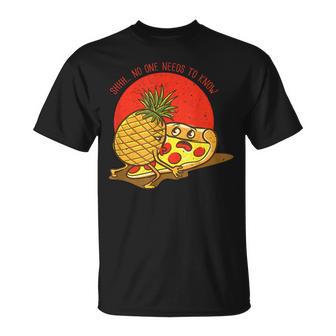 Es Muss Kein Wissen Pizza & Pineapple Hawaii Essen T-Shirt - Seseable