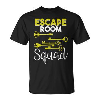 Escape Room Squad Vintage Key Lock Team Crew T-Shirt - Monsterry