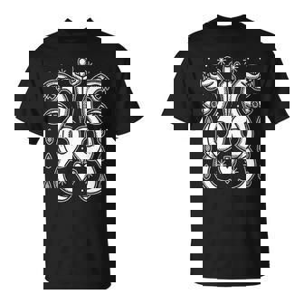 Esotérico Oculto Serpiente Y Cuchillo Alquimia Ojo Símbolos Arte Del Tatuaje Manga Larga Camiseta unisex - Regaloses