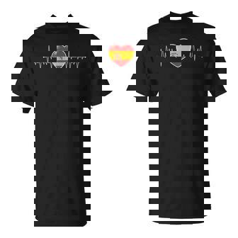 Espagne Battement De Coeur Pouls Drapeau Espagnol Espagnol T-Shirt - Cadeauxyz