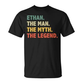 Ethan The Man The Myth The Legend Vintage For Ethan T-Shirt - Monsterry