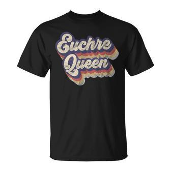 Euchre Queen Euchre Card Game Player Vintage Euchre T-Shirt | Mazezy