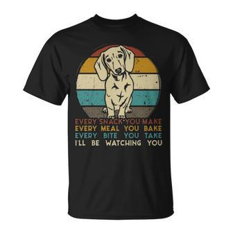 Every Snack You Make Dachshund Dog Breed Retro T-Shirt | Mazezy
