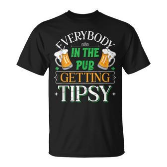 Everybody In The Pub Getting Tipsy Saint Patrick's Day T-Shirt | Mazezy