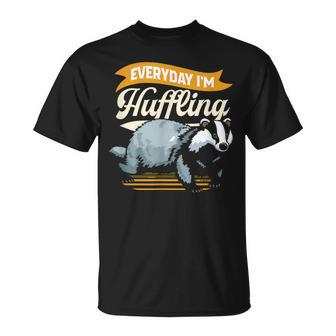 Everyday I'm Huffling Huffle Badger T-Shirt - Monsterry AU