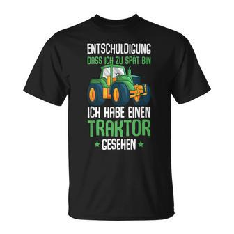 Excuse Das Ich Zu Spät Bin Traktor Trecker Children's Black S T-Shirt - Seseable