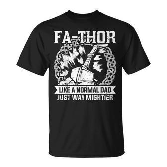 Fa-Thor Fathers Day Fathers Day Dad Father T-Shirt - Monsterry