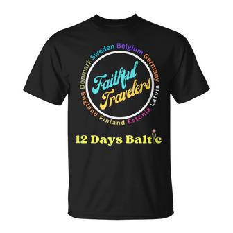 Faithful Travelers Belgium Germany Latvia England Finland T-Shirt - Monsterry DE