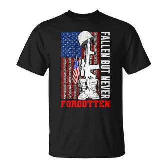 Fallen But Never Forgotten Soldiers Army Usa Memorial Day T-Shirt - Monsterry