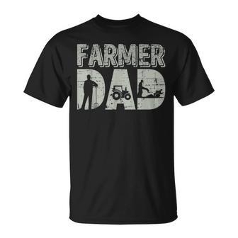 Farmer Dad Farm Farming Father's Day Tractor T-Shirt - Monsterry CA