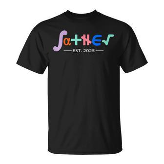 Father 2025 Mathematics Symbol Fun Fathers Day Math Teacher T-Shirt - Thegiftio UK