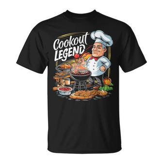 Father's Day Cookout Legend Daddy Quote Cookout Grilling Dad T-Shirt - Thegiftio UK