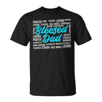 Father's Day Dad Husband Blessed Dad Christian T-Shirt - Thegiftio UK