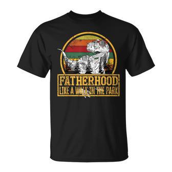 Father's Day Fatherhood Like Walk In The Park T-Shirt - Monsterry UK