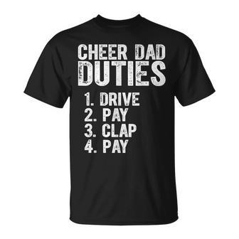 Father's Day Cheer Dad Duties Drive Pay Clap T-Shirt - Thegiftio UK