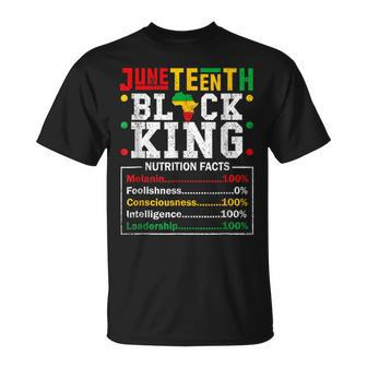 Father's Day Junenth Black King Nutrition Facts Melanin T-Shirt - Thegiftio UK