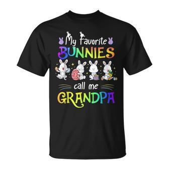 My Favorite Bunnies Call Me Grandpa Bunny Easter Day T-Shirt - Thegiftio UK