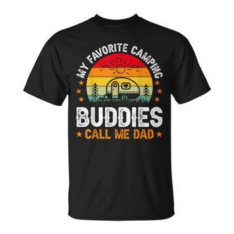 My Favorite Camping Buddies Call Me Dad Vintage Father's Day T-Shirt - Thegiftio UK