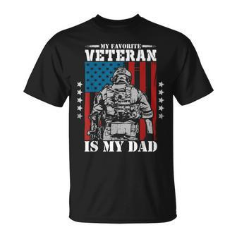 My Favorite Veteran Is My Dad Veterans Day Memorial Day T-Shirt - Seseable