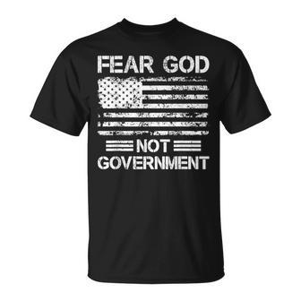 Fear God Not Government American Flag T-Shirt - Monsterry CA