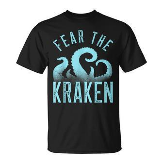 Fear The Kraken Vintage Kraken Tentacles Octopus Kraken T-Shirt - Seseable