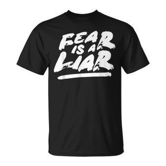 Fear Is A Liar Confident Believer Inspirational T-Shirt - Monsterry UK