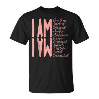 I Am Fearless I Am Strong I Am Blessed T-Shirt - Monsterry