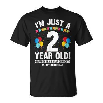 Feb 29Th Birthday Leap Year 8Th Birthday 8 Years Old T-Shirt - Seseable