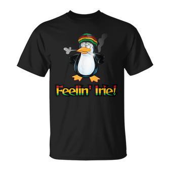 Feelin' Irie Patois Jamaica Penguin Jamaican Slang T-Shirt - Monsterry UK