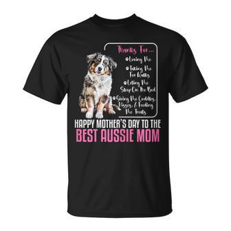 Feliz Día De La Madre A La Mejor Mamá De Perro Pastor Australiano Camiseta unisex - Regaloses