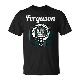 Ferguson Clan Scottish Name Coat Of Arms Tartan T-Shirt - Seseable