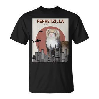 Ferretzilla Ferret For Ferret Lovers T-Shirt - Seseable