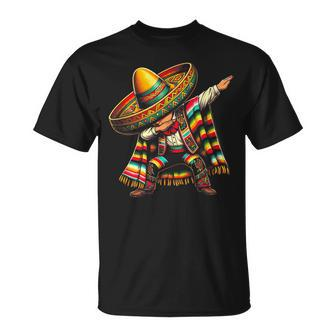 Festive Cinco De Mayo Dabbing Mexican Boy Dance T-Shirt - Monsterry