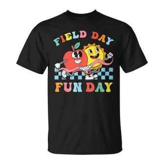 Field Day Fun Day Groovy Retro Field Trip Student Teacher T-Shirt - Monsterry