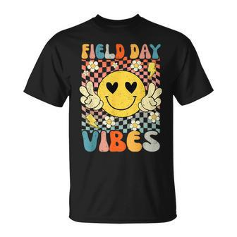 Field Day Vibes Fun Day Groovy Retro Field Trip Boys Girls T-Shirt - Monsterry