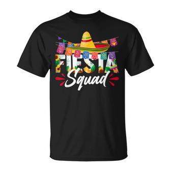 Fiesta Squad Cinco De Mayo Hat Fun Mexican Party Celebration T-Shirt - Seseable