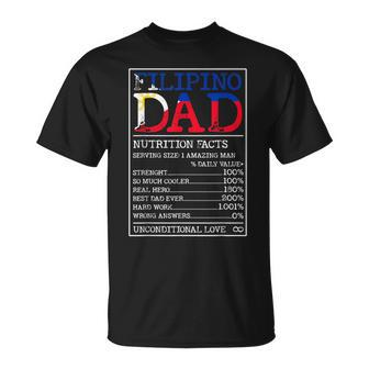 Filipino Dad Nutrition Facts Philippines Fathers Day A T-Shirt - Monsterry AU