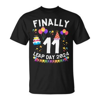 Finally 11 Leap Day 2024 44Th Leap Year Birthday Party T-Shirt - Monsterry