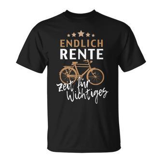 Finally Rente Zeit Für Important Pensioner Bike Black T-Shirt - Seseable